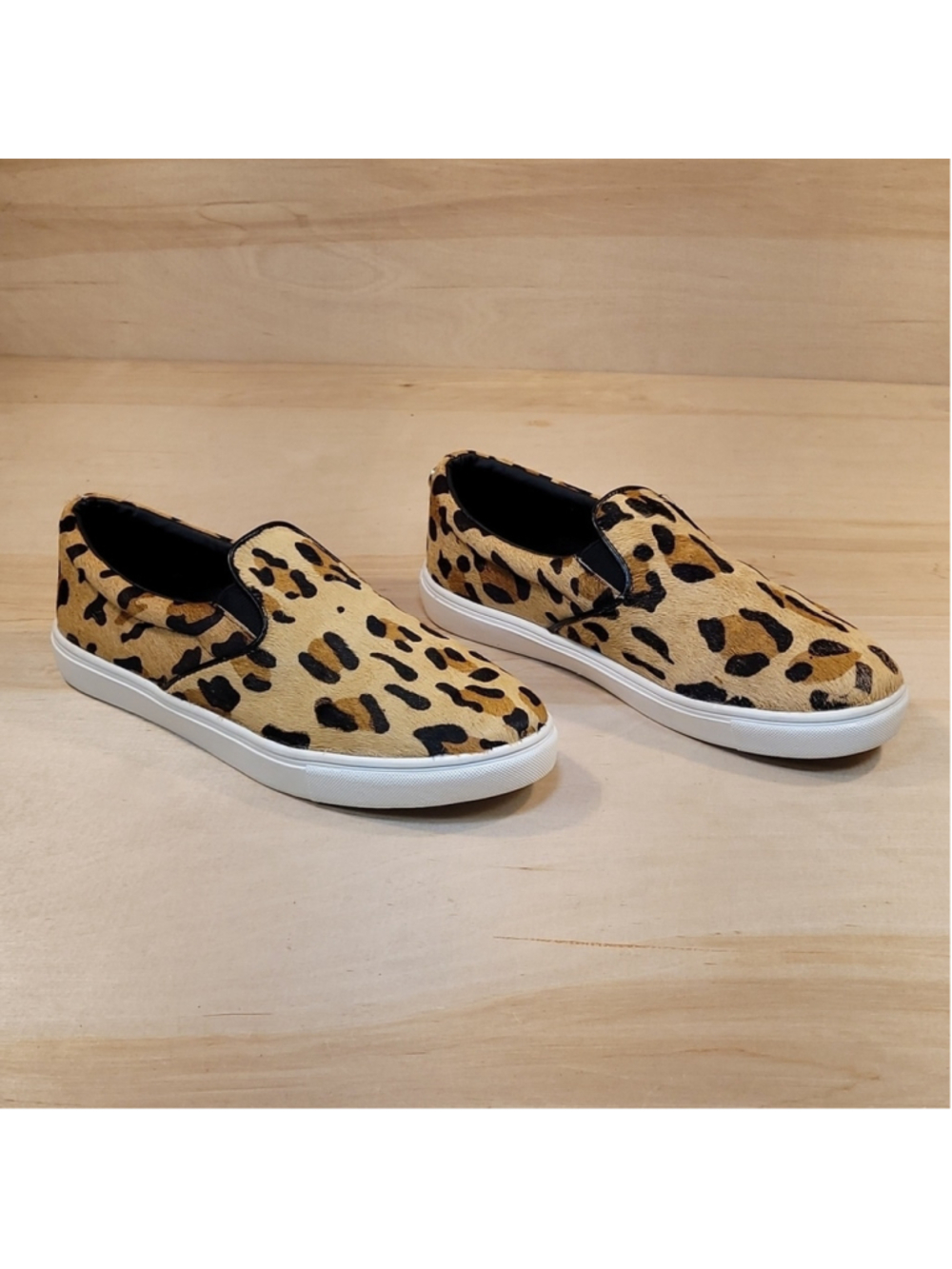 Steve Madden Ecentrcl Tan Black Fuzzy Slip-On Women's Shoes 7.5 Women's